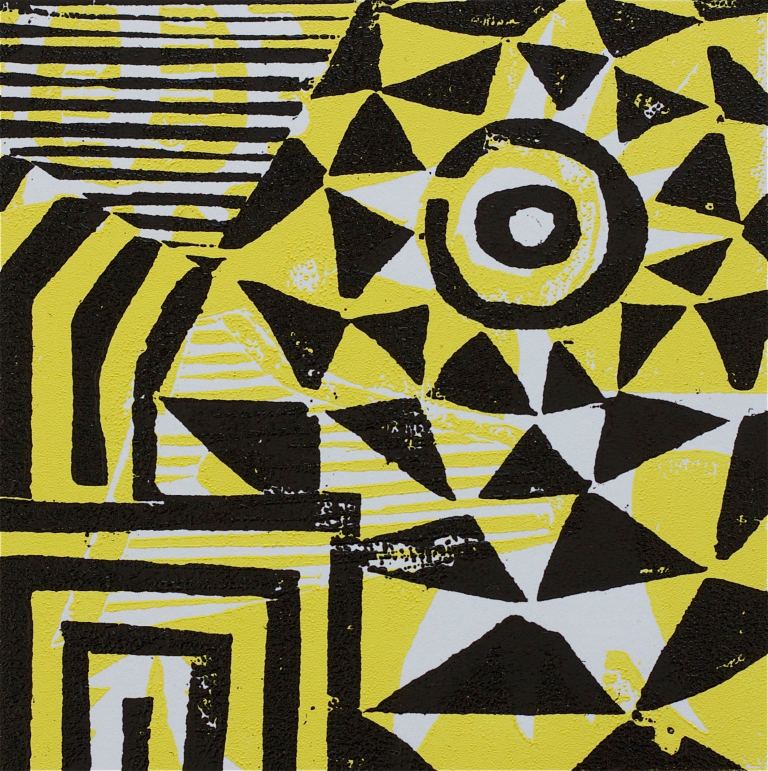 1 Kalevipoeg - 1,2 - Soovituseks (T.Laamann, 2013, woodcutprint, 10x10cm)