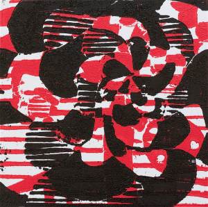 1 Kalevipoeg - 19,2 - Assamalla Lahing (T.Laamann, 2013, woodcutprint, 10x10cm)