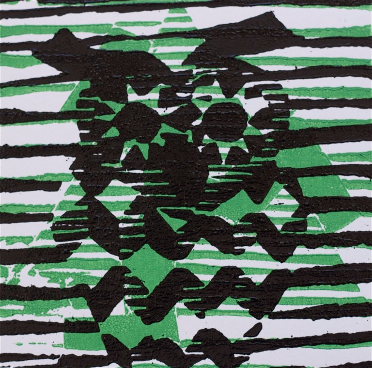 1 Kalevipoeg - 2 - Taara (T.Laamann, 2013, woodcutprint, 10x10cm)