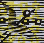 1 Kalevipoeg - 21 - Õnneaeg : Aheldamine (T.Laamann, 2013, woodcutprint, 10x10cm)