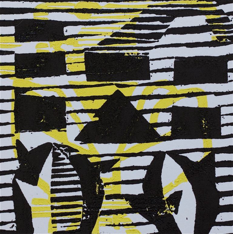 1 Kalevipoeg - 5,2 - Linda Röövimine ja Jaht (T.Laamann, 2013, woodcutprint, 10x10cm)