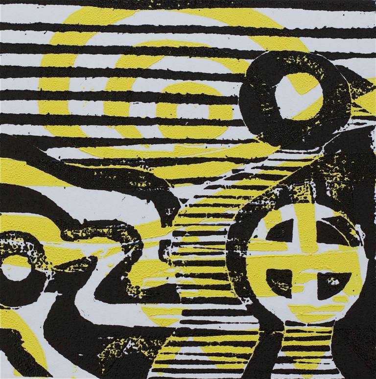 1 Kalevipoeg - 9 - Varjude Laul (T.Laamann, 2013, woodcutprint, 10x10cm)