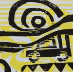 1 Kalevipoeg - 9,2 - Varjude Laul (T.Laamann, 2013, woodcutprint, 10x10cm)