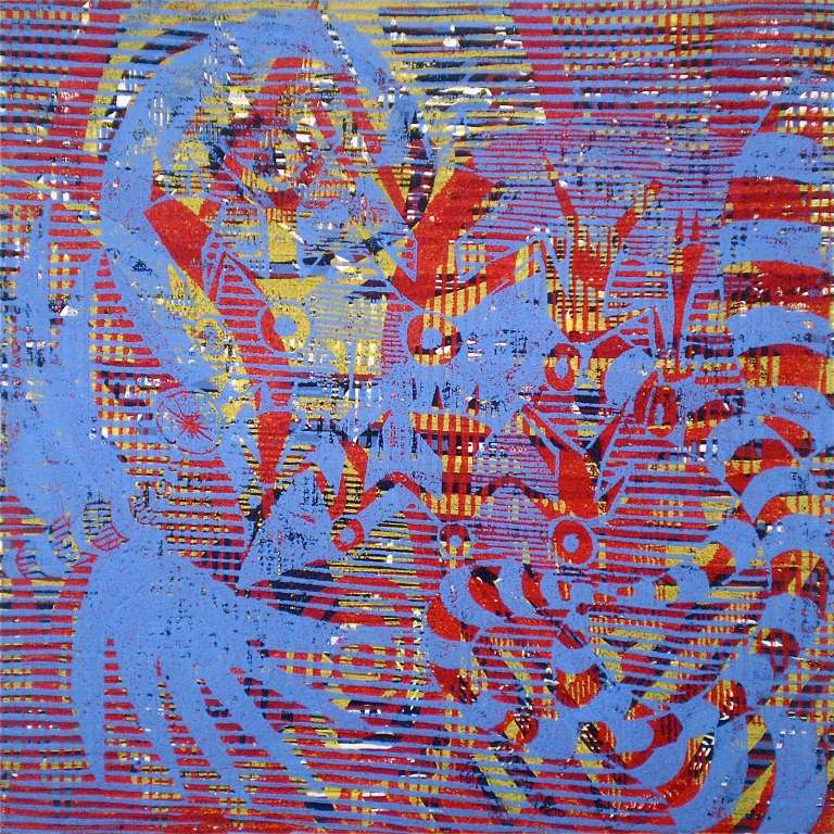 180 Blue (Tarrvi Laamann, 2013, woodcutprint, 40x40cm)