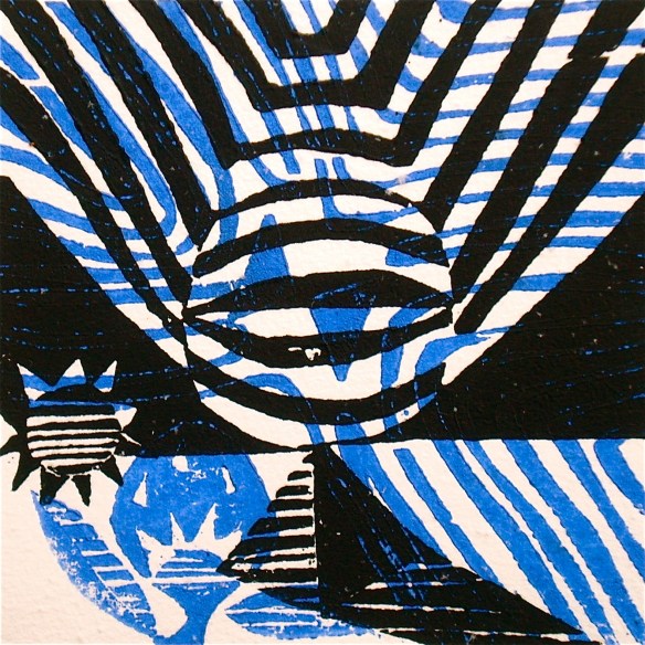 21.12.12 (2012, woodcutprint, 10x10cm), Tarrvi Laamann