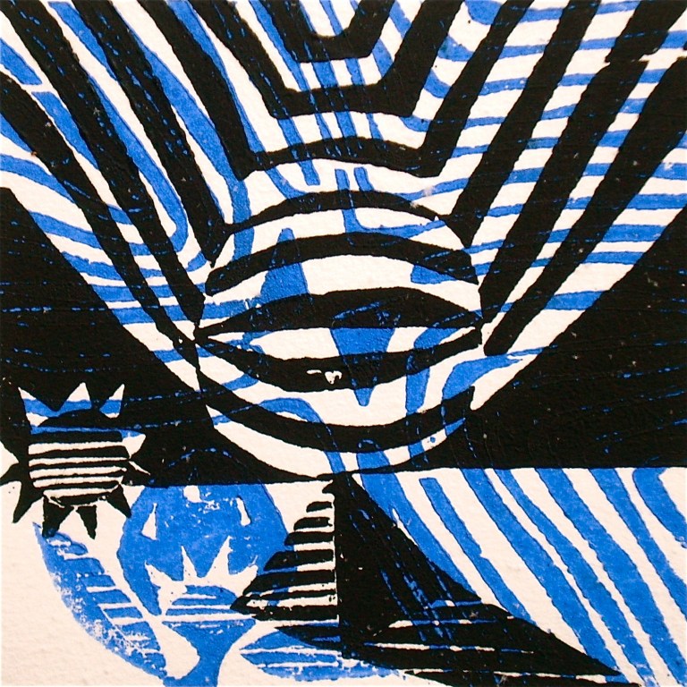 21.12.12 (2012, woodcutprint, 10x10cm), Tarrvi Laamann