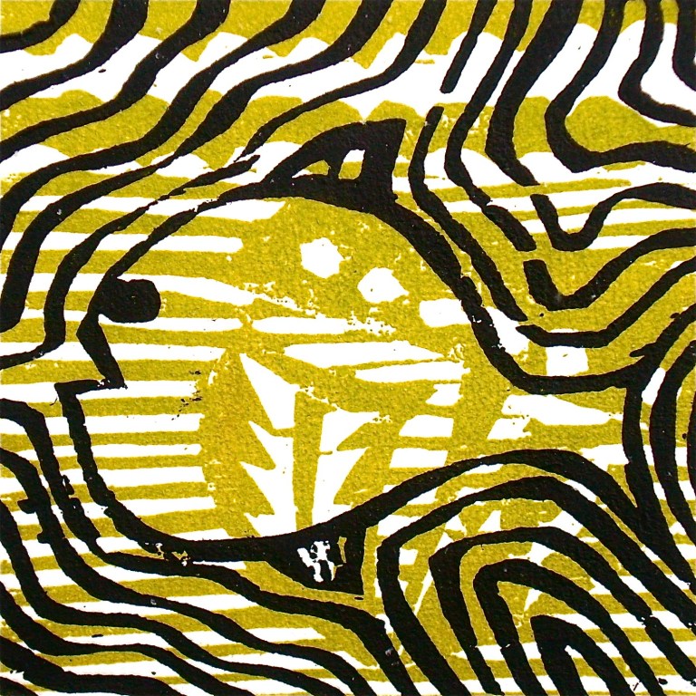 Kala (2012, woodcutprint, 10x10cm), Tarrvi Laamann