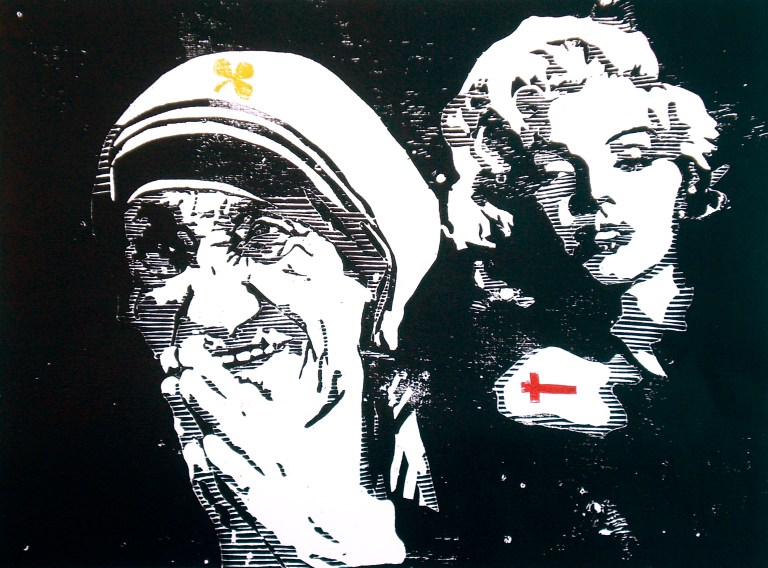 2012- Mama Marilyn (woodcutprint, 40x50cm)