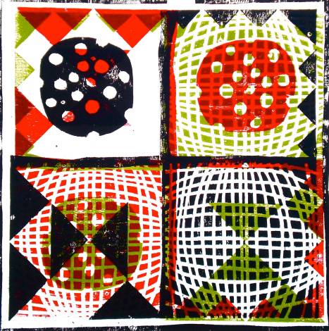 Muster 3 (woodcutprint, 2012, 43x43cm), Tarrvi Laamann Muster 3 (woodcutprint, 2012, 43x43cm), Tarrvi Laamann