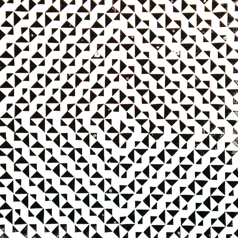 "Muster" (2012, woodcutprint, 40x50cm)