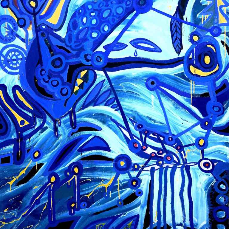 "Fire In Ice" (Tarrvi Laamann, 2015, oil on canvas, 1500x1500mm)