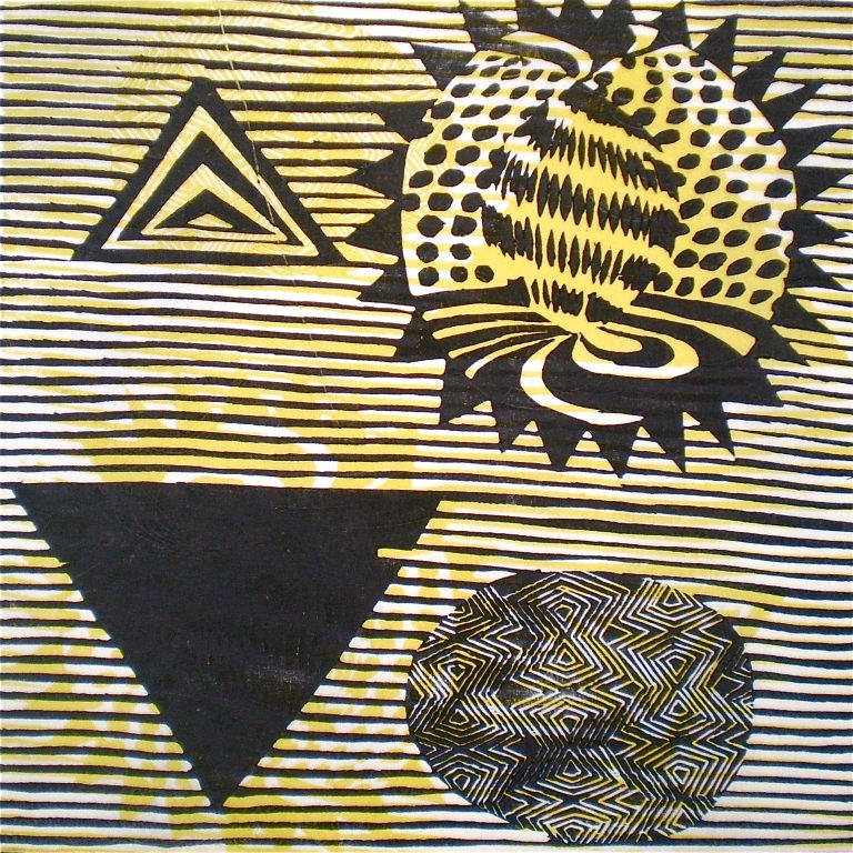 4D Start (Tarrvi Laamann, 2013, mokuhanga, 40x40cm)
