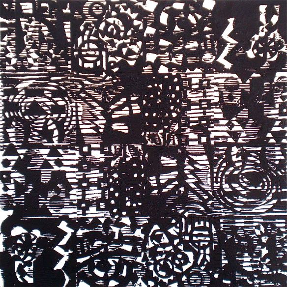 Abstract Pattern (T.Laamann, woodcutprint, 40x40cm, 2013)