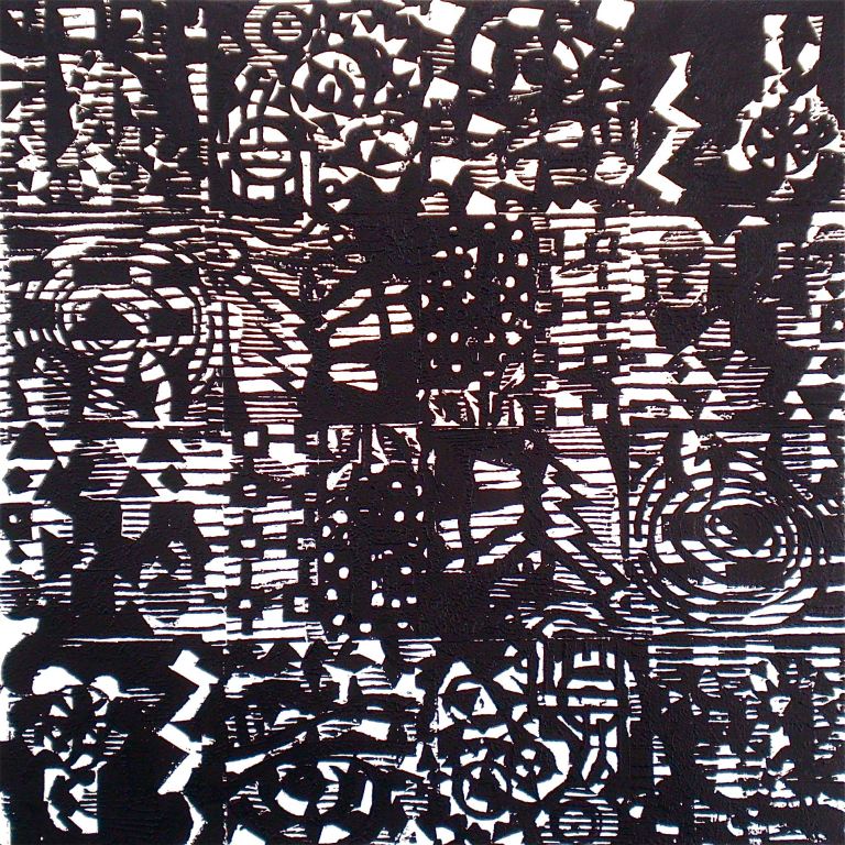 Abstract Pattern (T.Laamann, woodcutprint, 40x40cm, 2013)