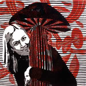 Anu & Seen (Tarrvi Laamann, 2014, woodcutprint, 40x40cm)