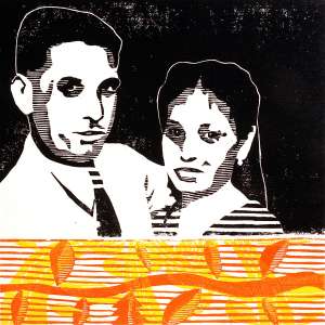 Birma Family (Tarrvi Laamann, 2014, woodcutprint, 40x40cm)