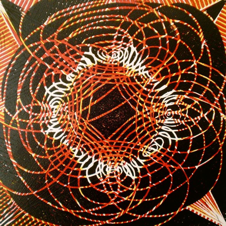 Sun-n-Sombrero (Tarrvi Laamann, 2013, linocutprint, 30x30cm)