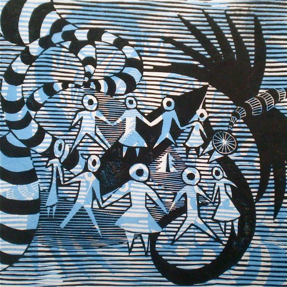 Henri Matisse Tarrvism (T.Laamann, 2013, mokuhanga, 40x40cm)