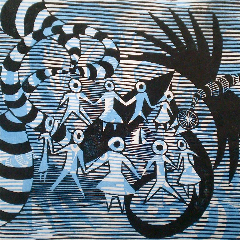 Henri Matisse Tarrvism (T.Laamann, 2013, mokuhanga, 40x40cm)