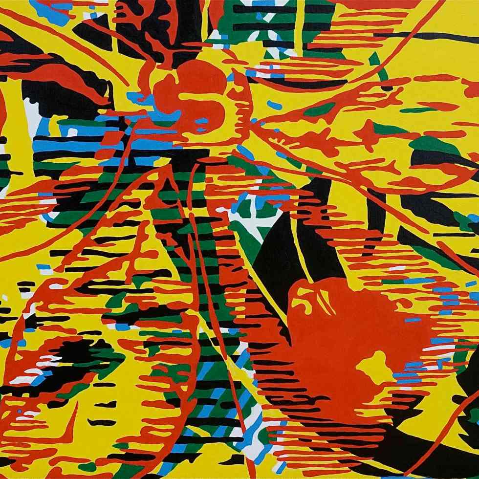 Abstract Disks II (Tarrvi Laamann, 2014, oil, canvas, 266x148cm)