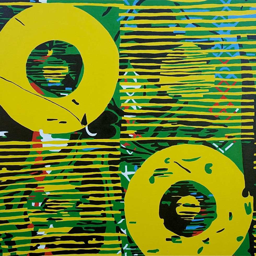Abstract Disks III (Tarrvi Laamann, 2014, oil, canvas, 190x148cm)